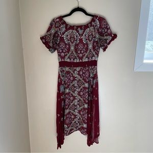 JAASE Tree Of Life Off Shoulder Boho Asymmetrical, Side & Front Slits,MI…